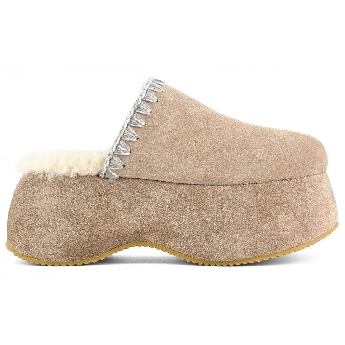 Chunky Platform Suede Clogs