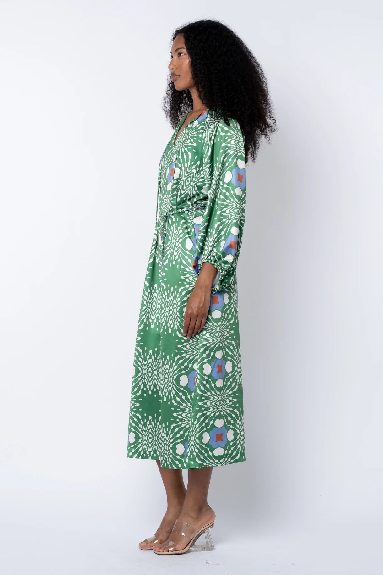 Jardin Geo Printed Midi Dress Ciebon
