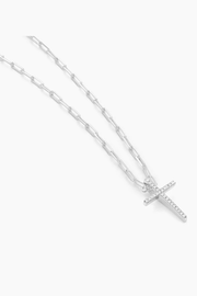 Faith Cross Pendant Necklace in Silver Ella Stein