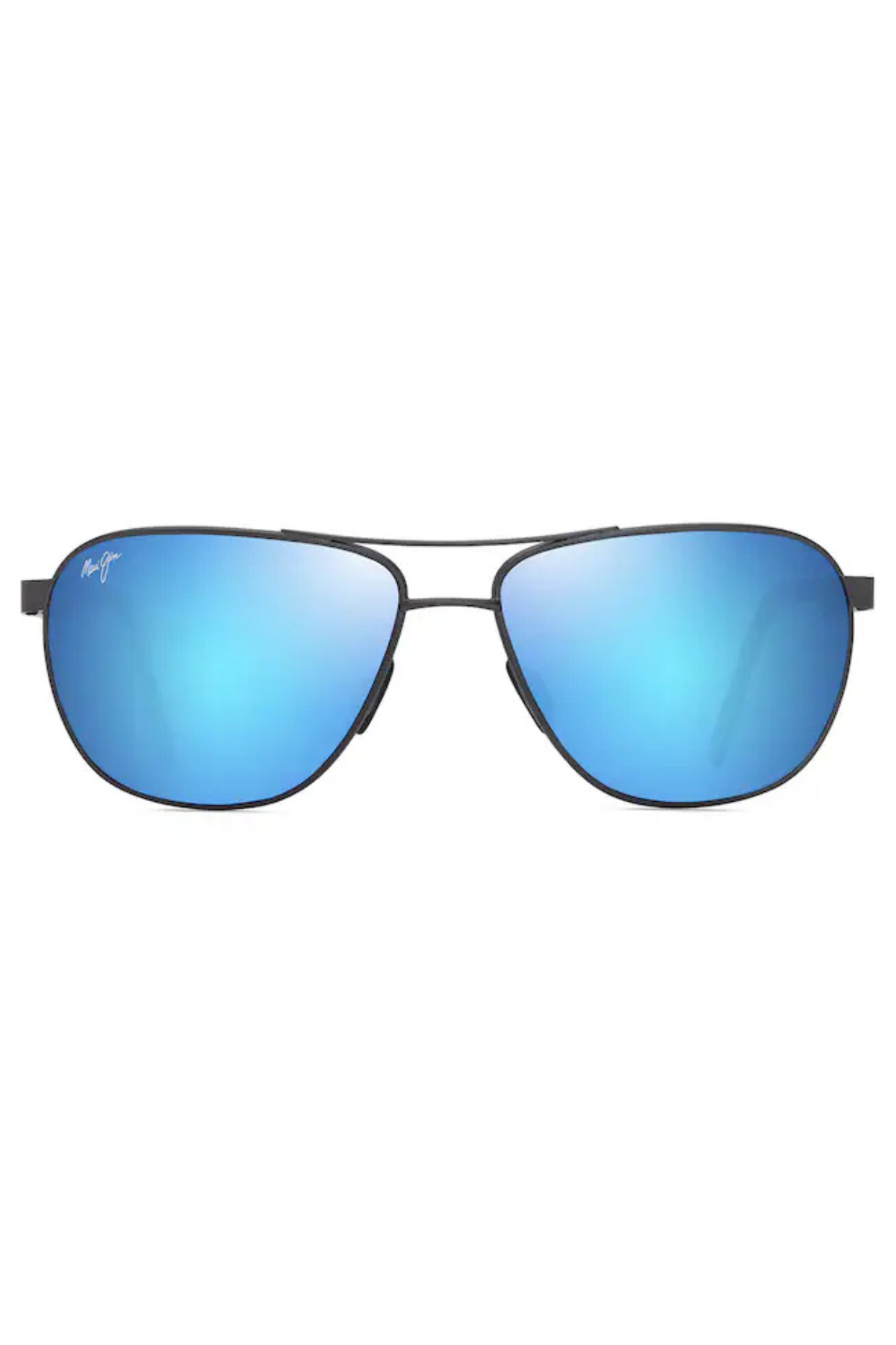 Castle Sunglasses in Matte Dark Ruthenium/Blue Hawaii | Maui Jim