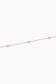 Circle Station Chain Bracelet in Gold Ella Stein