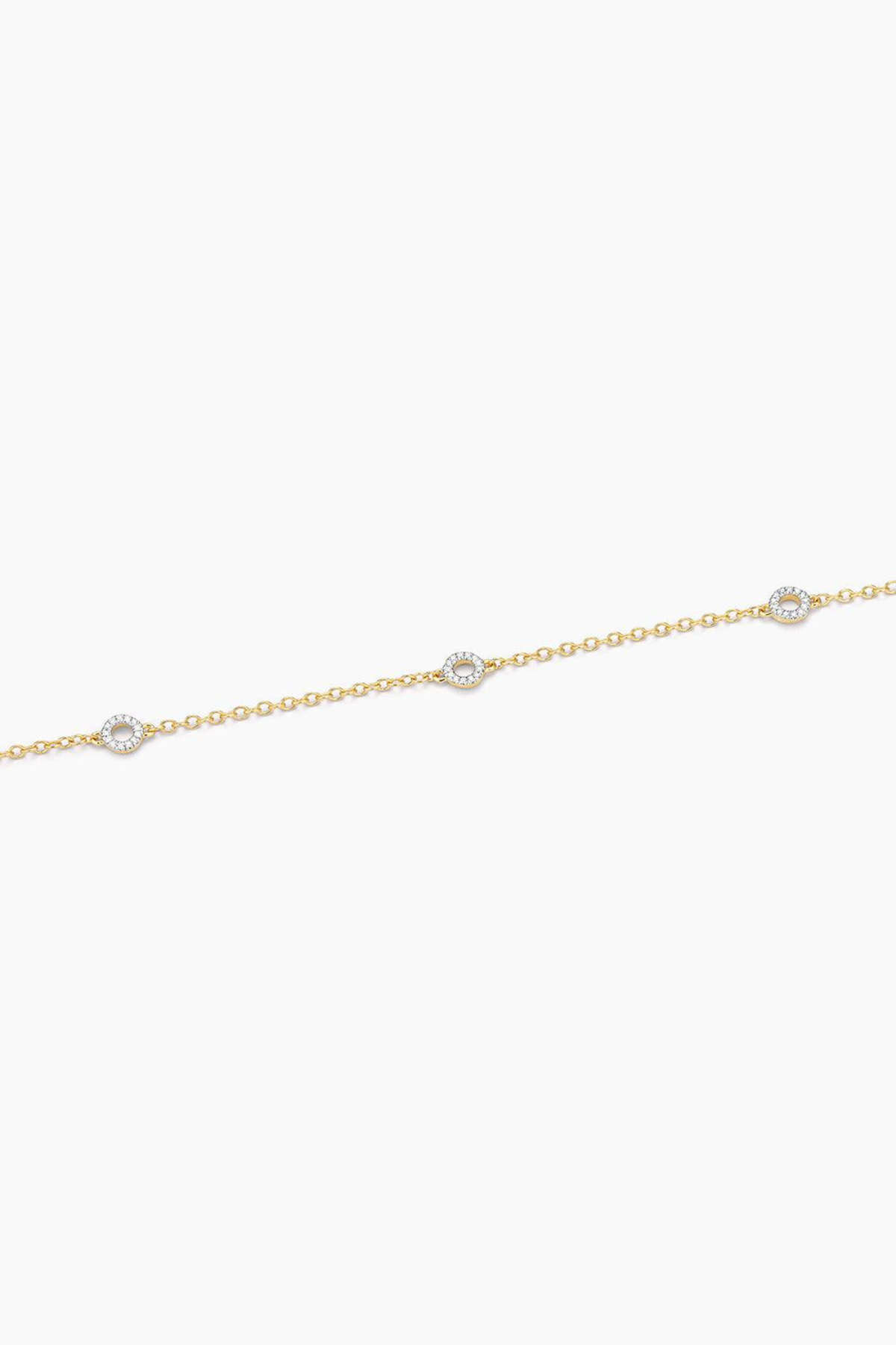Circle Station Chain Bracelet in Gold Ella Stein