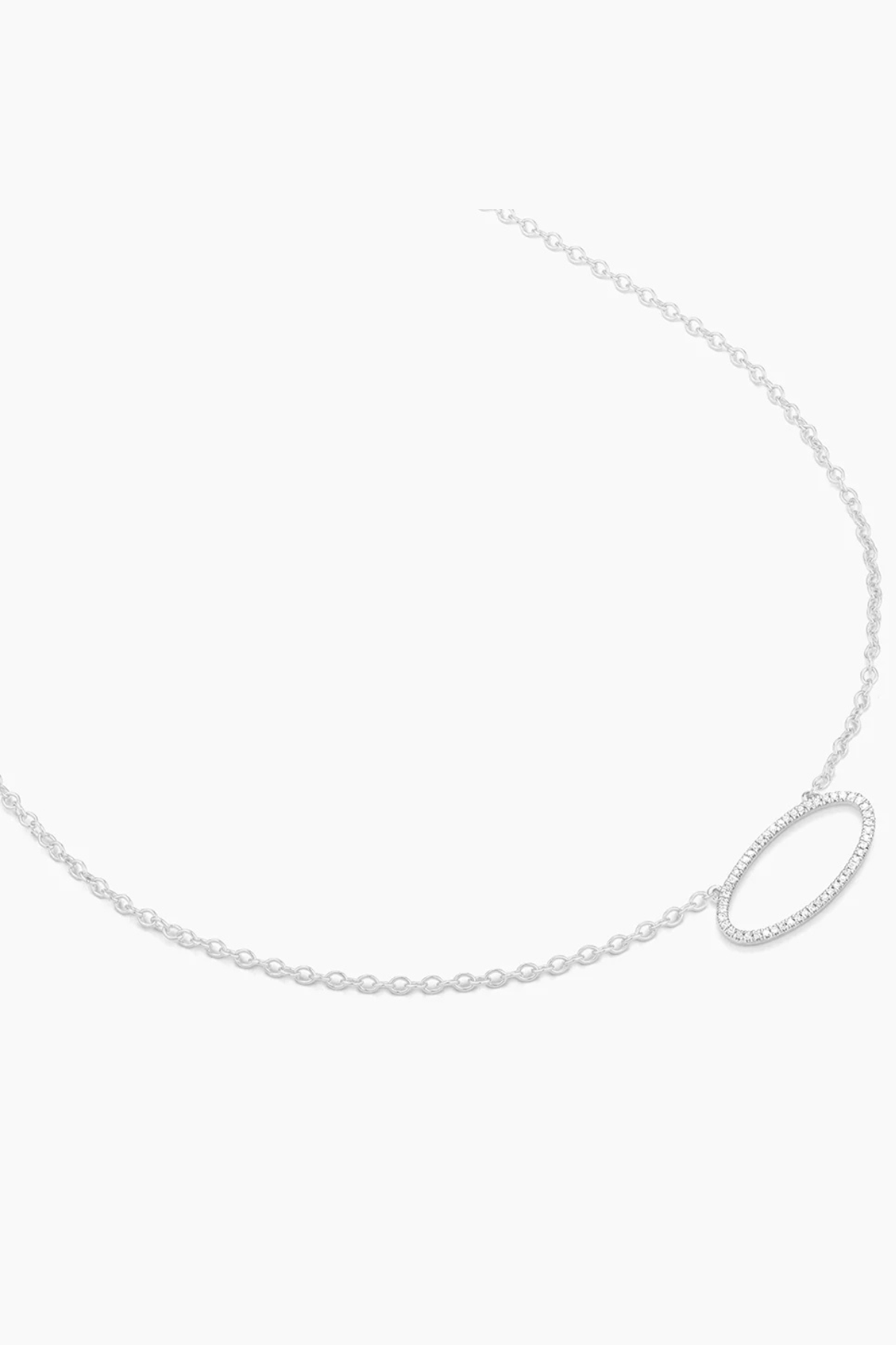 One With the Oval Pendant Necklace in Sterling Silver Ella Stein