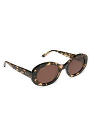 Lainey Oval Sunglasses in Espresso Tortoise Brown | Diff Eyewear Diff Eyewear