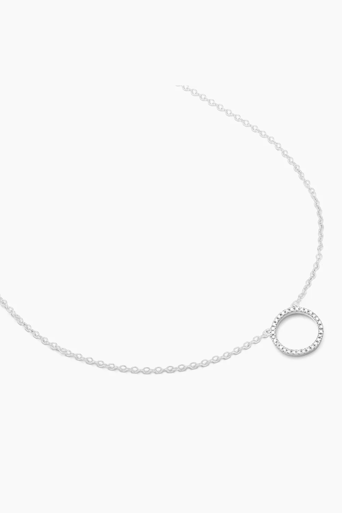 Standing O Pendant Necklace in Silver Ella Stein