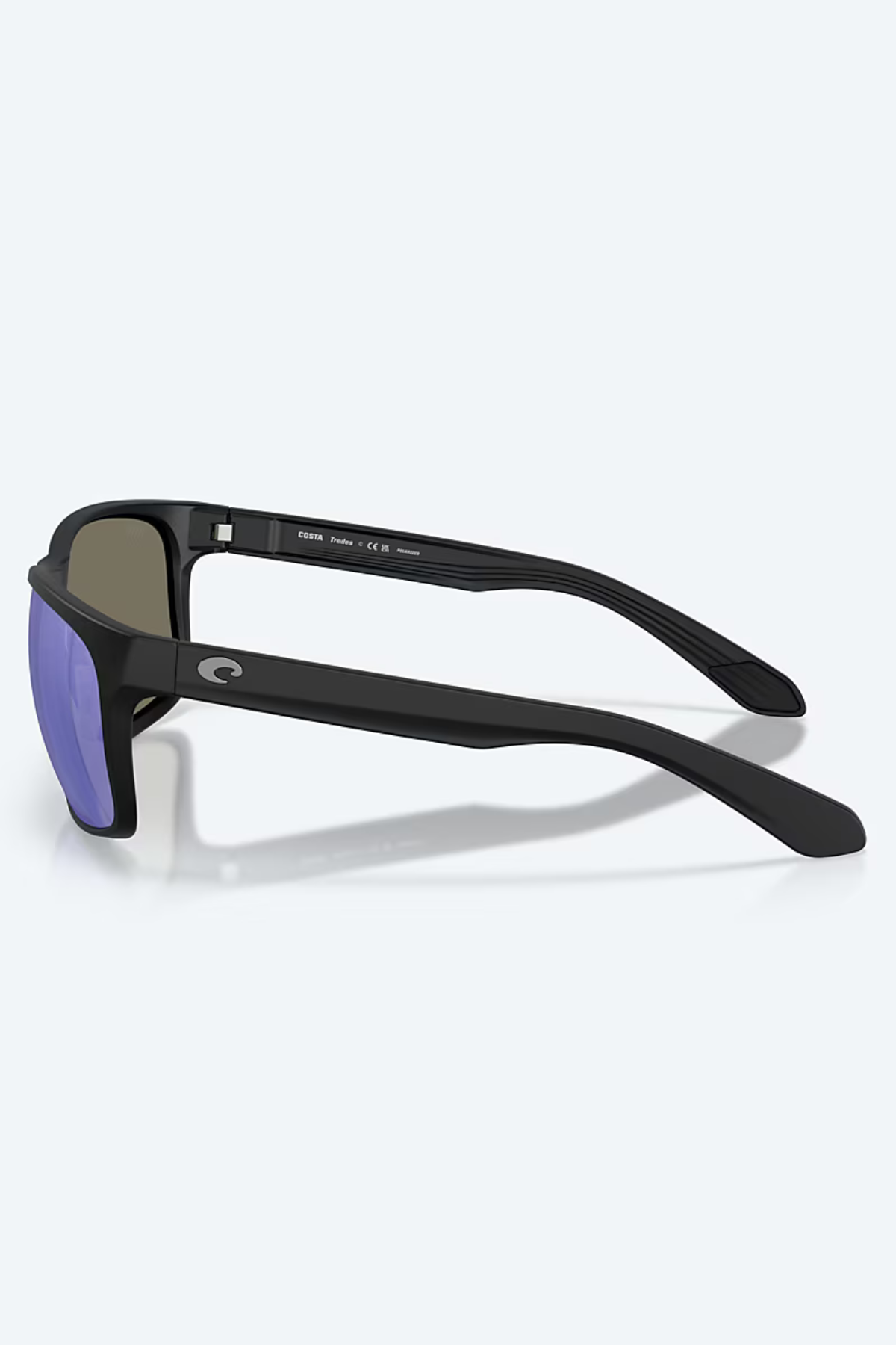 Trades 580G Sunglasses in Matte Black/Blue | Costa Costa Del Mar