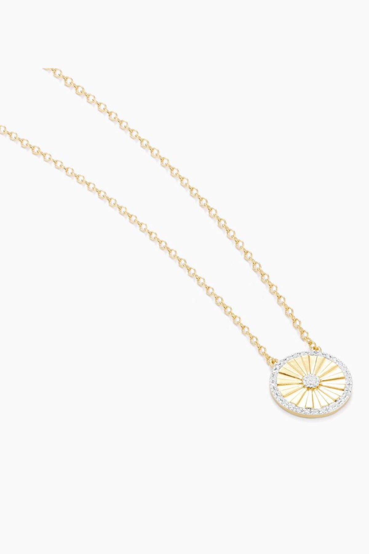 Circleburst Pendant Necklace in Gold Ella Stein
