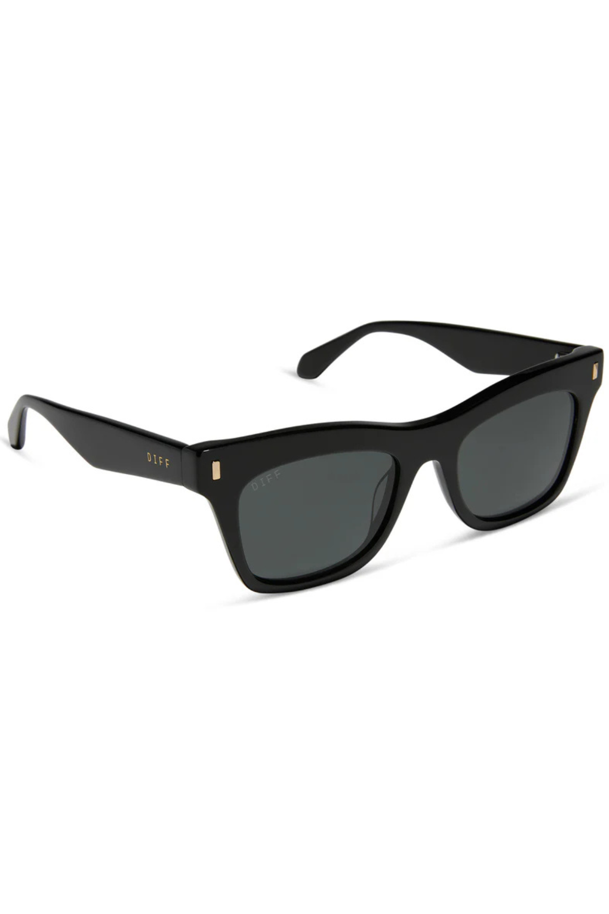 Bradley Cateye Sunglasses in Black/Grey Polarized | Diff Eyewear Diff Eyewear