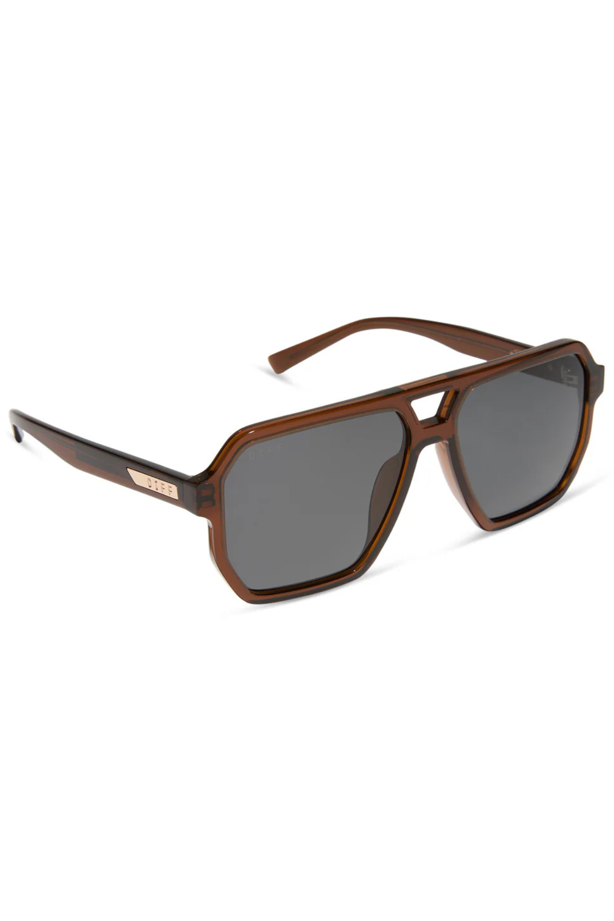 Cameron Navigator Sunglasses in Whiskey Grey | Diff Eyewear Diff Eyewear