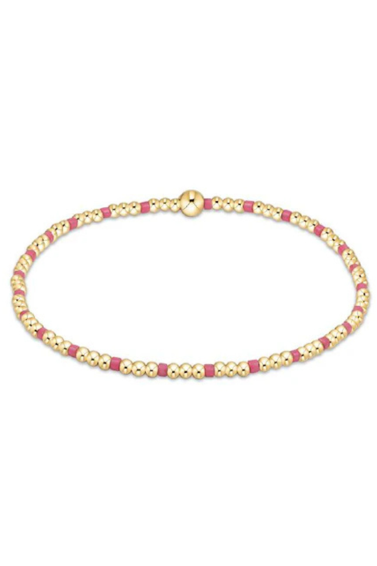 eGirl Hope Sincerity 2mm Bead Bracelet - Bright Pink | enewton