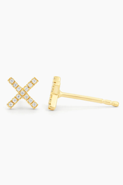 Hug It Out Stud Earrings in Gold Ella Stein