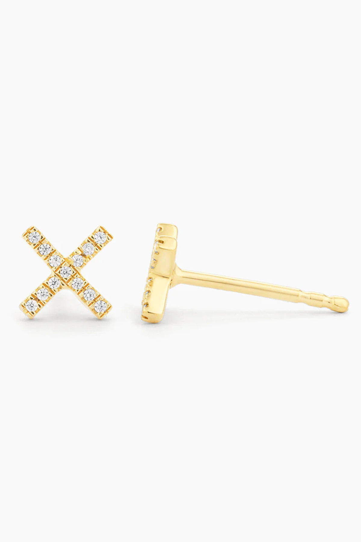 Hug It Out Stud Earrings in Gold Ella Stein