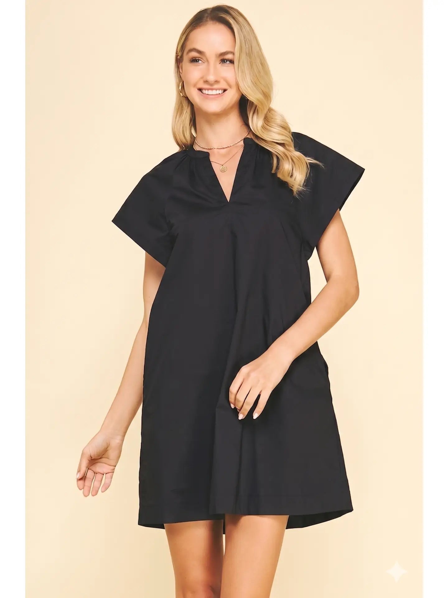 V-Neck Tunic Mini Dress Pinch