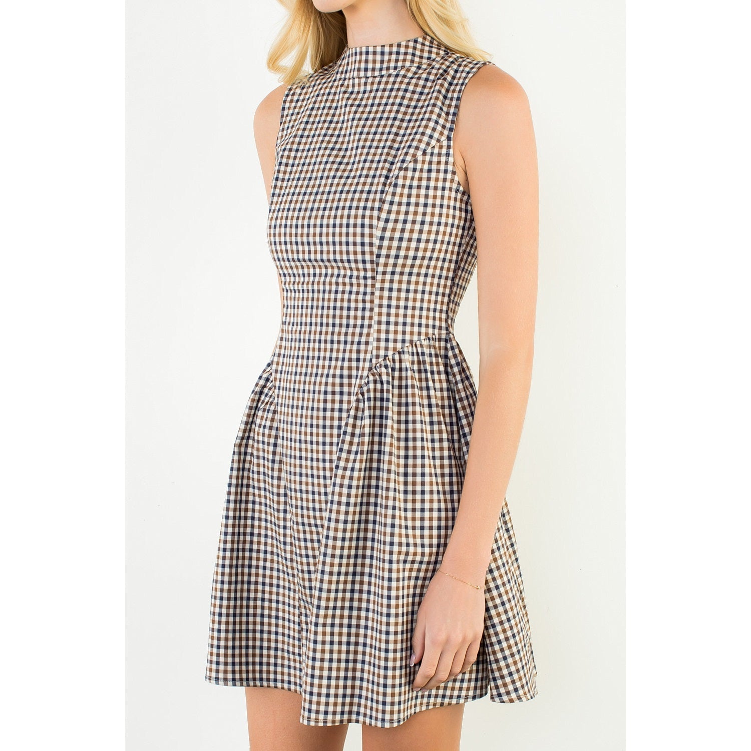 Gingham Short Dress THML