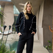 Contrast Stitch Knit Sweater THML