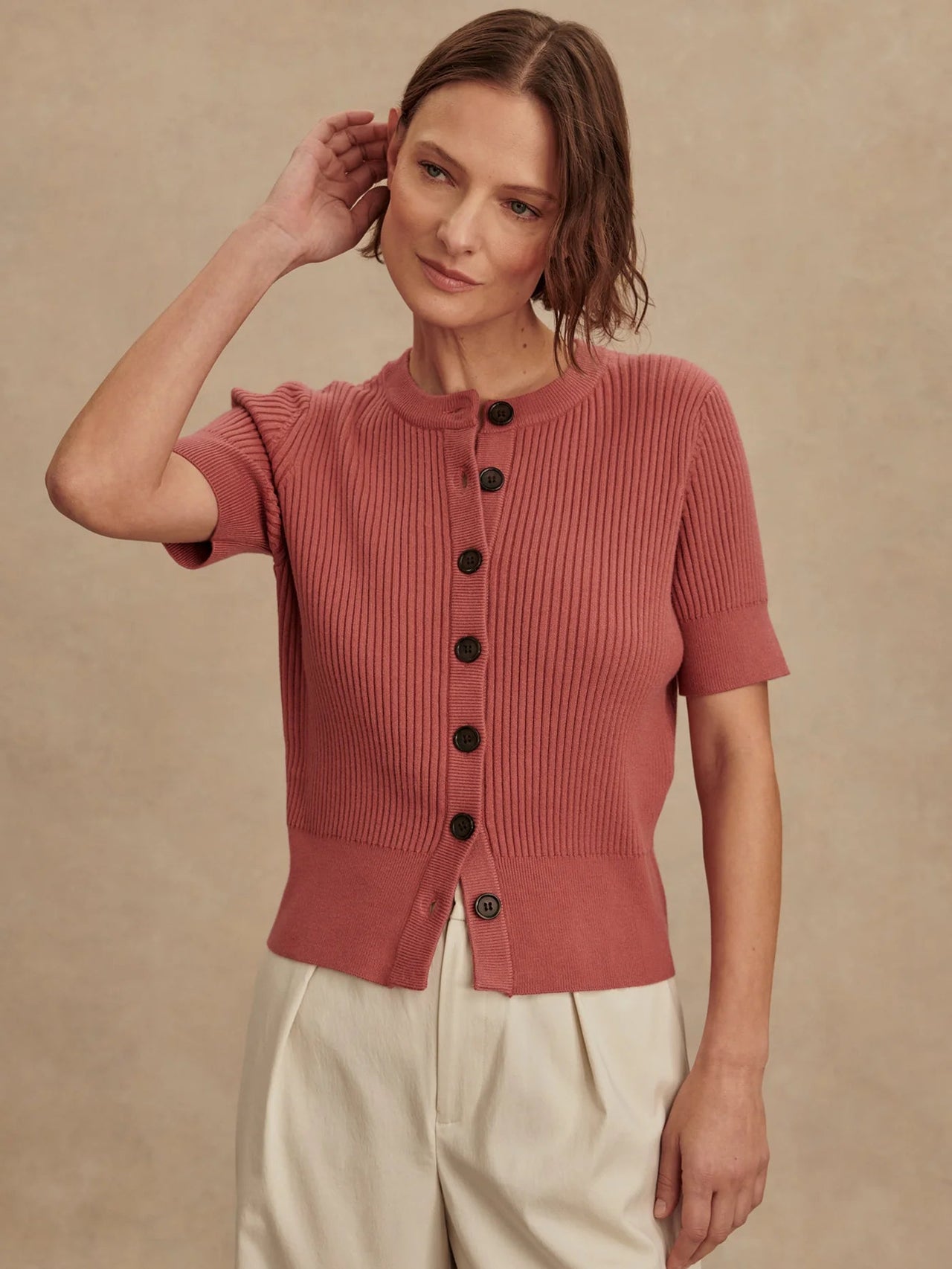Micah Short Sleeve Cardigan | Varley Varley