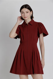 Twill Utility Mini Dress Aureum