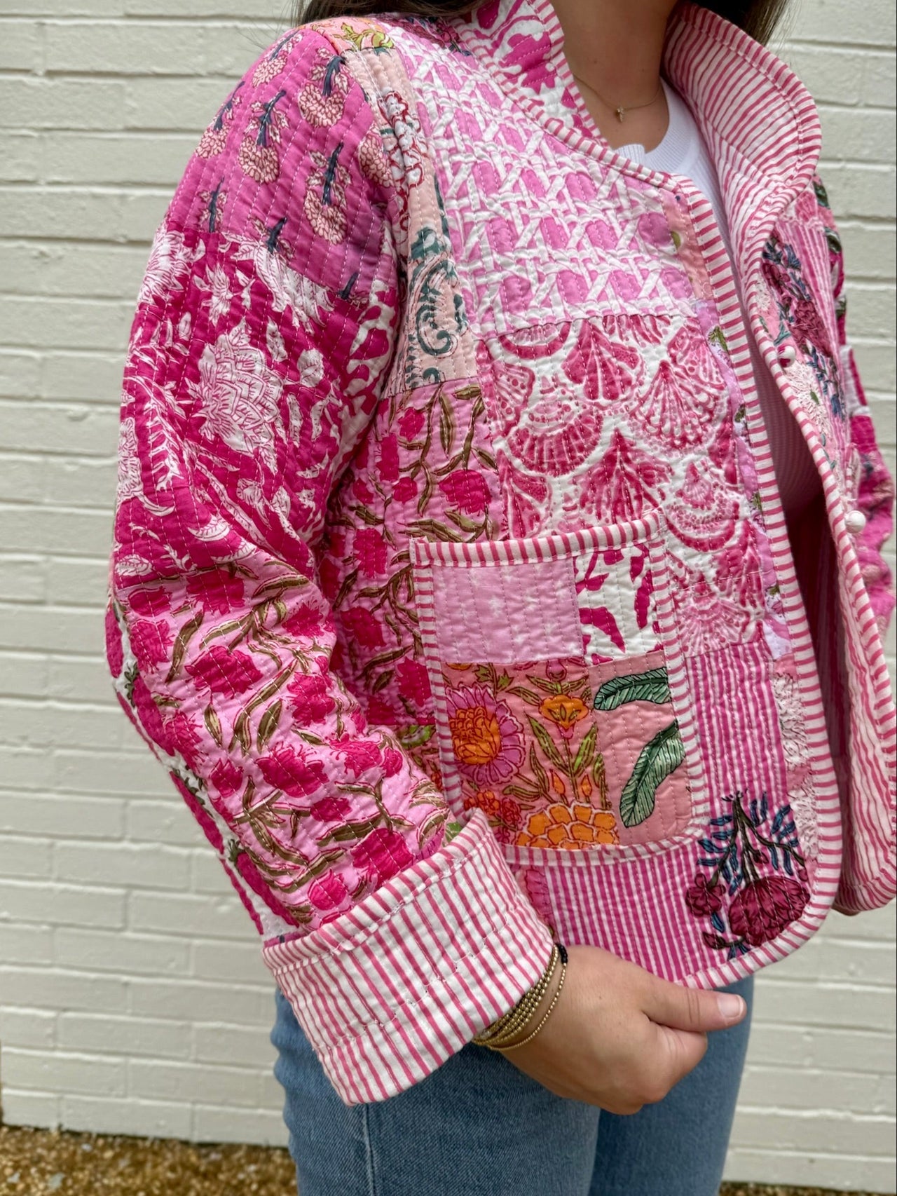 Pink Quilted Jacket