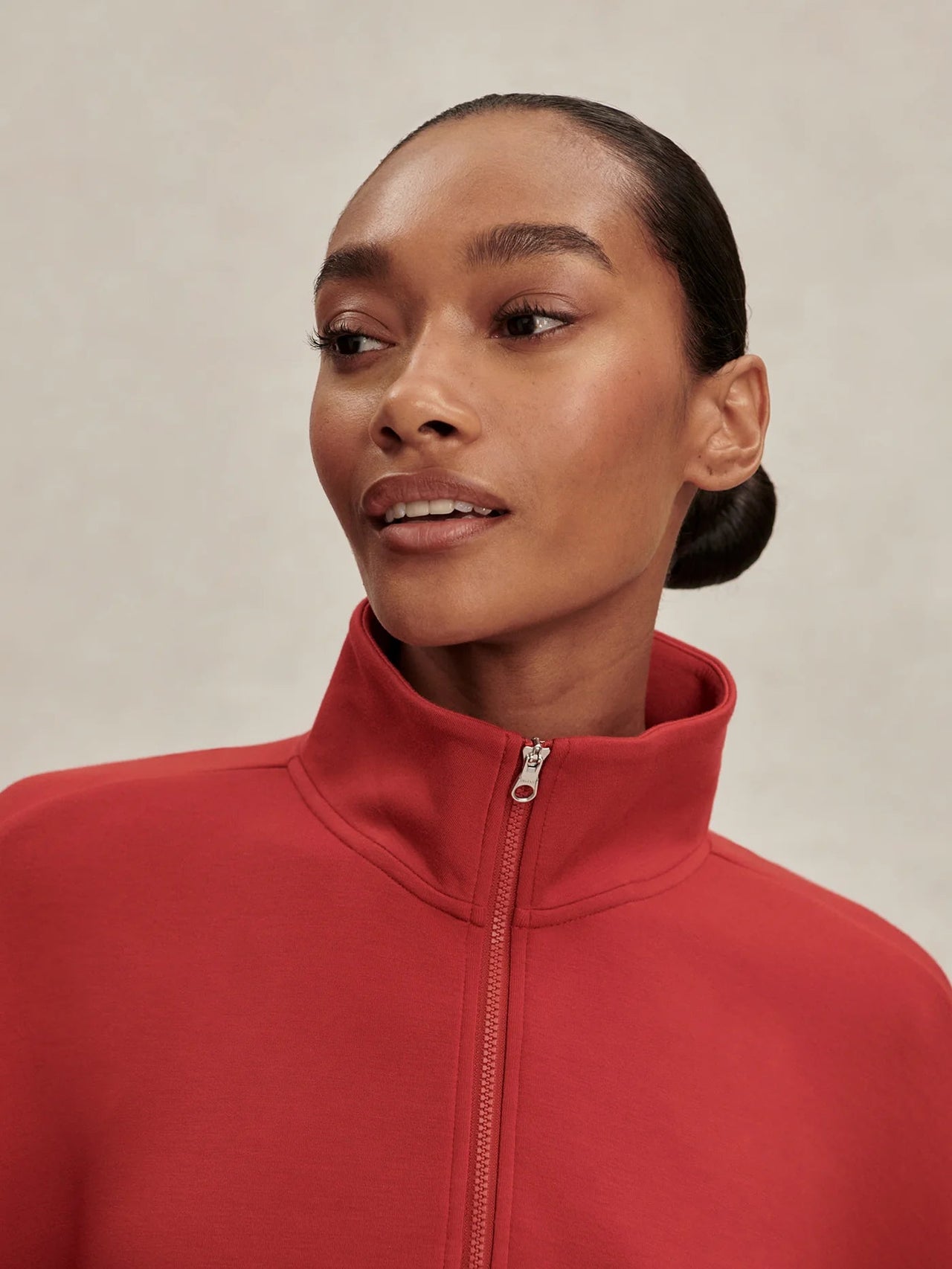 Sian Cropped Half-Zip Sweat | Varley Varley