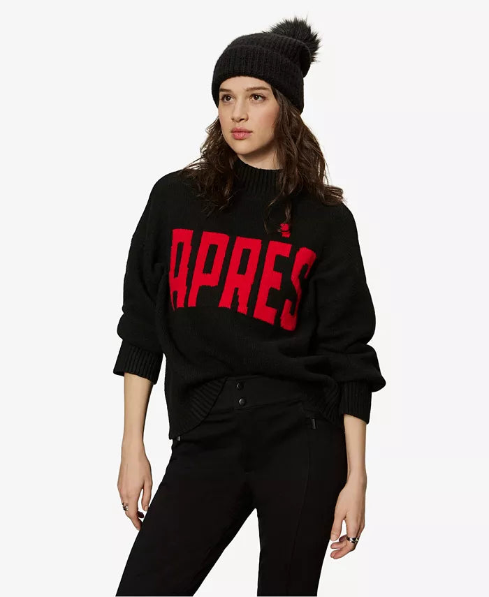 Apres Intarsia High Mock F. Logo Sweate Sanctuary