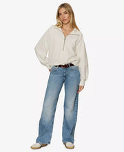 Textured Zip-Up Popover Top Sanctuary