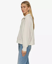 Textured Zip-Up Popover Top Sanctuary