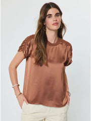 Short Sleeve Satin T-Shirt Current Air