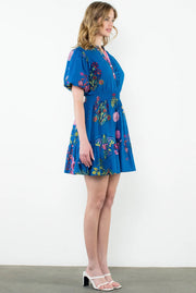 Michelle Floral Puff Sleeve Dress THML