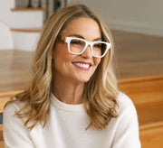 Bernadette Glasses in White/Tokyo Tortoise | Peepers Peepers
