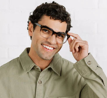 Crawford Glasses in Olive Botanico/Gray | Peepers Peepers