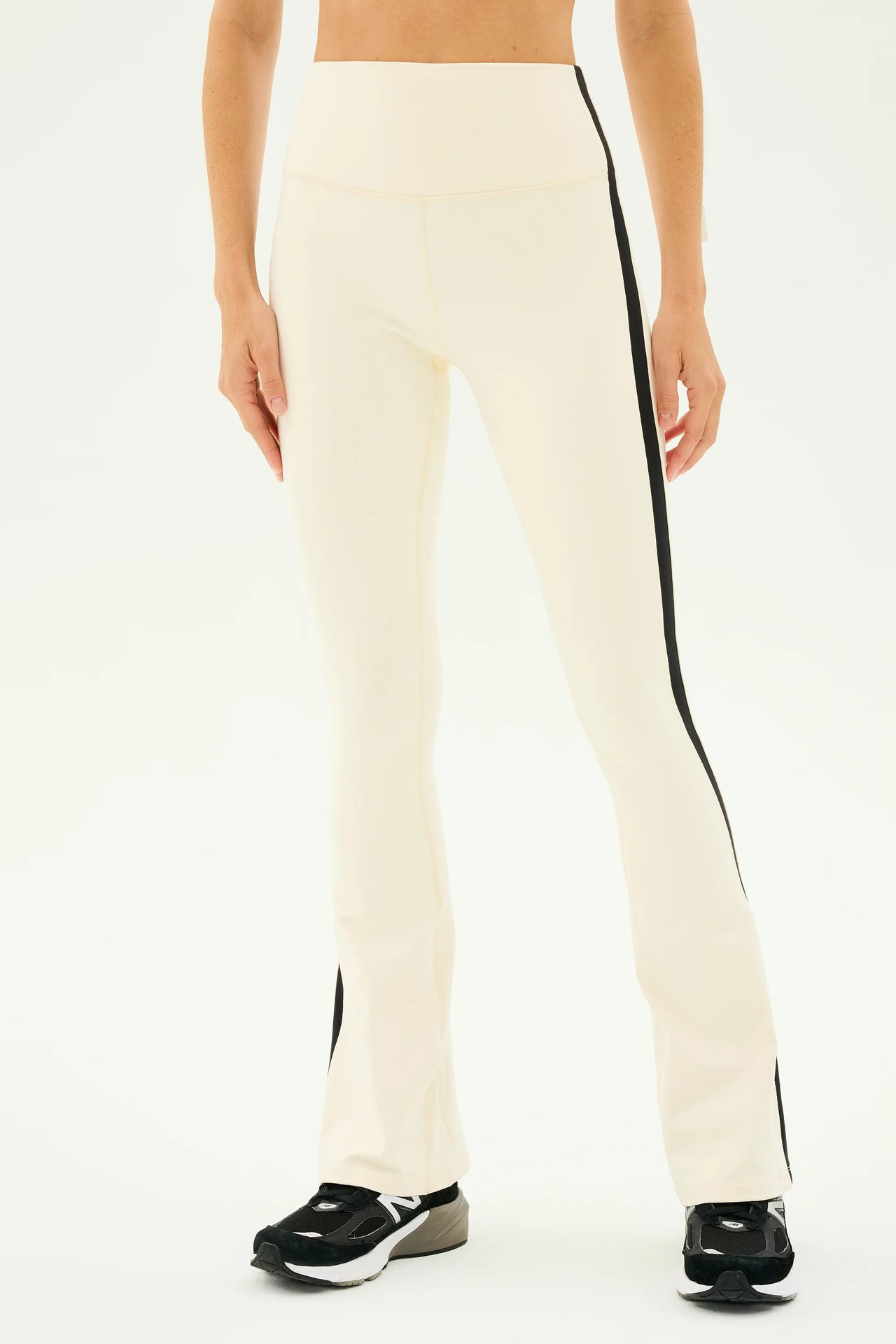 Splits59 | Raquel High Waist Flared Legging with Side Stripe