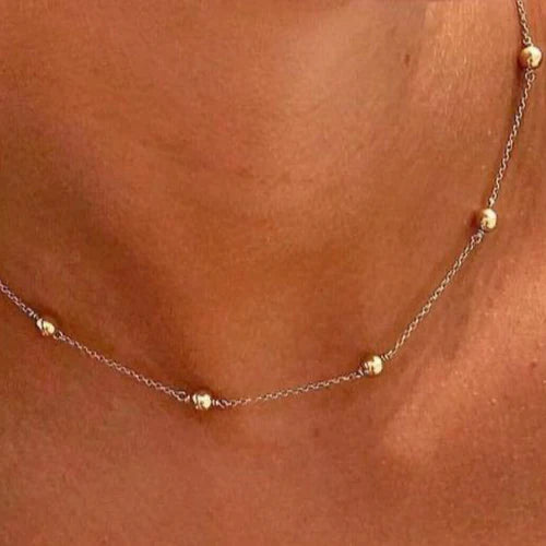 15" Choker Simplicity Chain Gold Necklace - Classic 4mm Gold | enewton