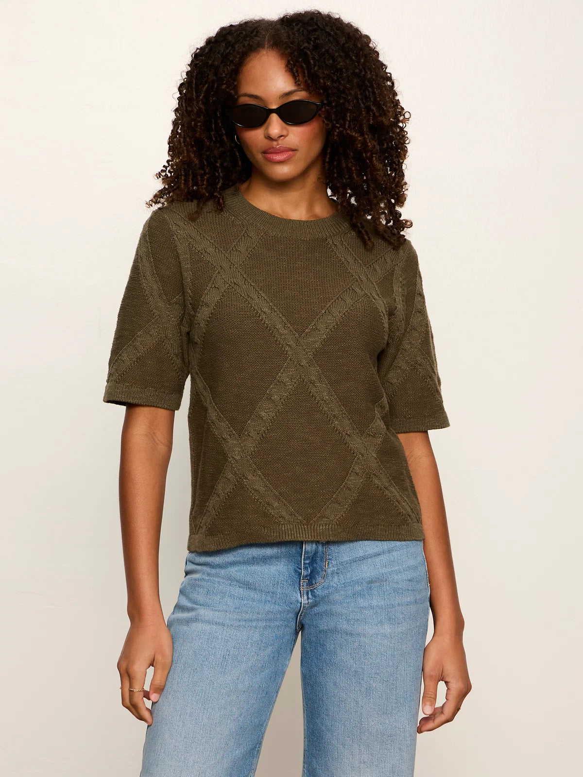 Diamond Stitch Sweater Tee Sanctuary