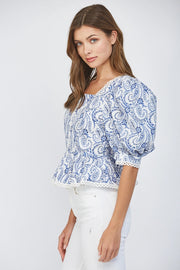 PUFF SLEEVE PEPLUM TOP Shop Expeditions
