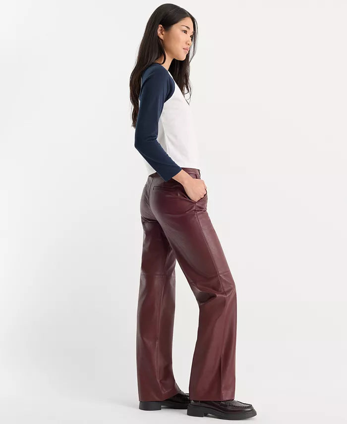 The Better Than Leather Low-Rise Trouser Good American