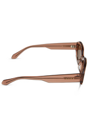 Allegra Rectangle Sunglasses in Cafe Ole Brown Flash Polarized | Diff Eyewear Diff Eyewear