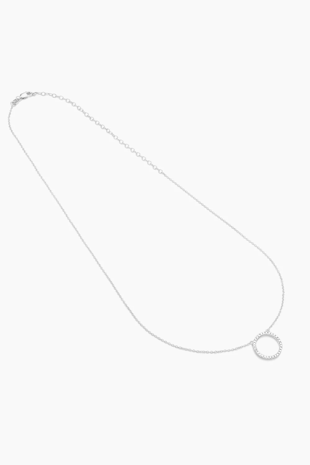 Standing O Pendant Necklace in Silver Ella Stein