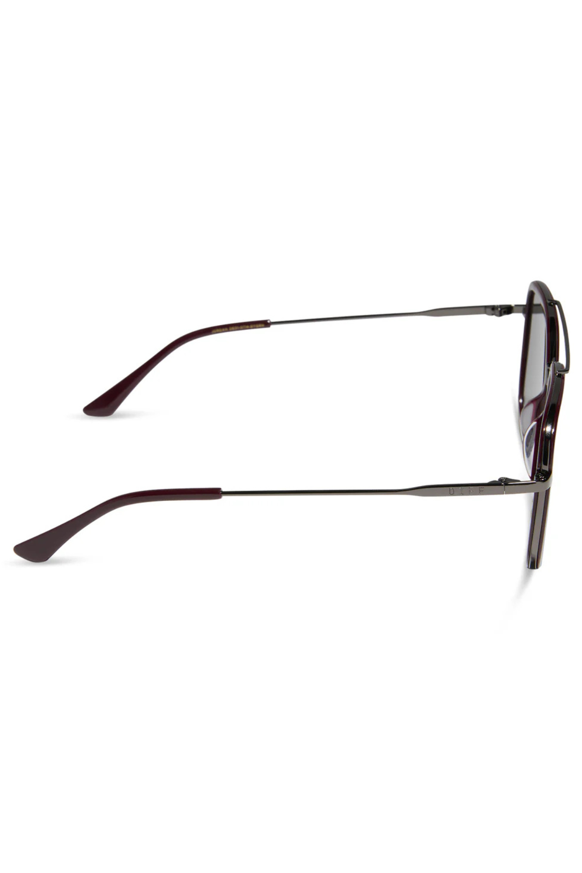 Jordan Navigator Sunglasses in Dark Cherry Lacquer Grey Gradient | Diff Eyewear Diff Eyewear