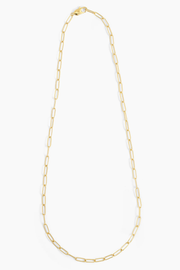Charm Paperclip Necklace in Gold Ella Stein