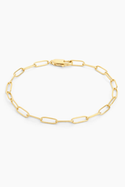 Charm Paperclip Bracelet in Gold Ella Stein