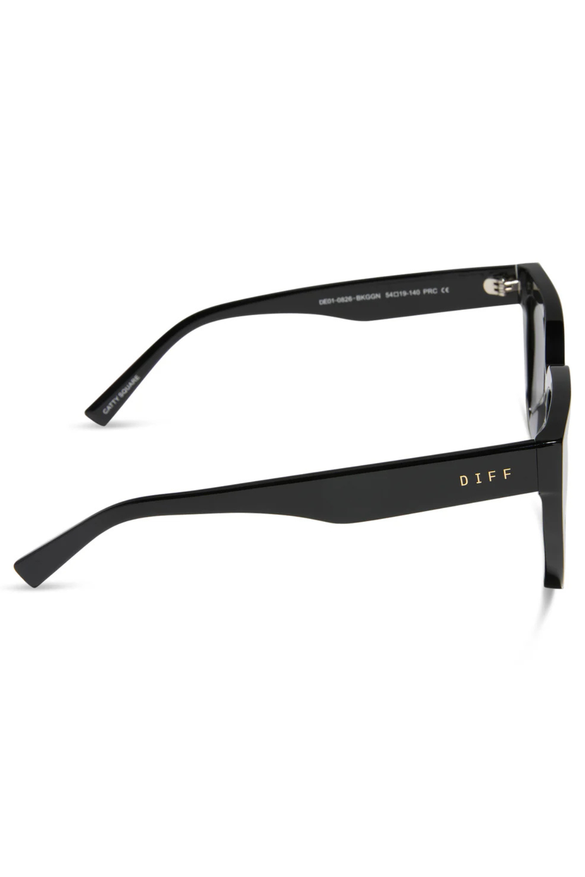 Amara Square Sunglasses in Black Grey Gradient Diff Eyewear
