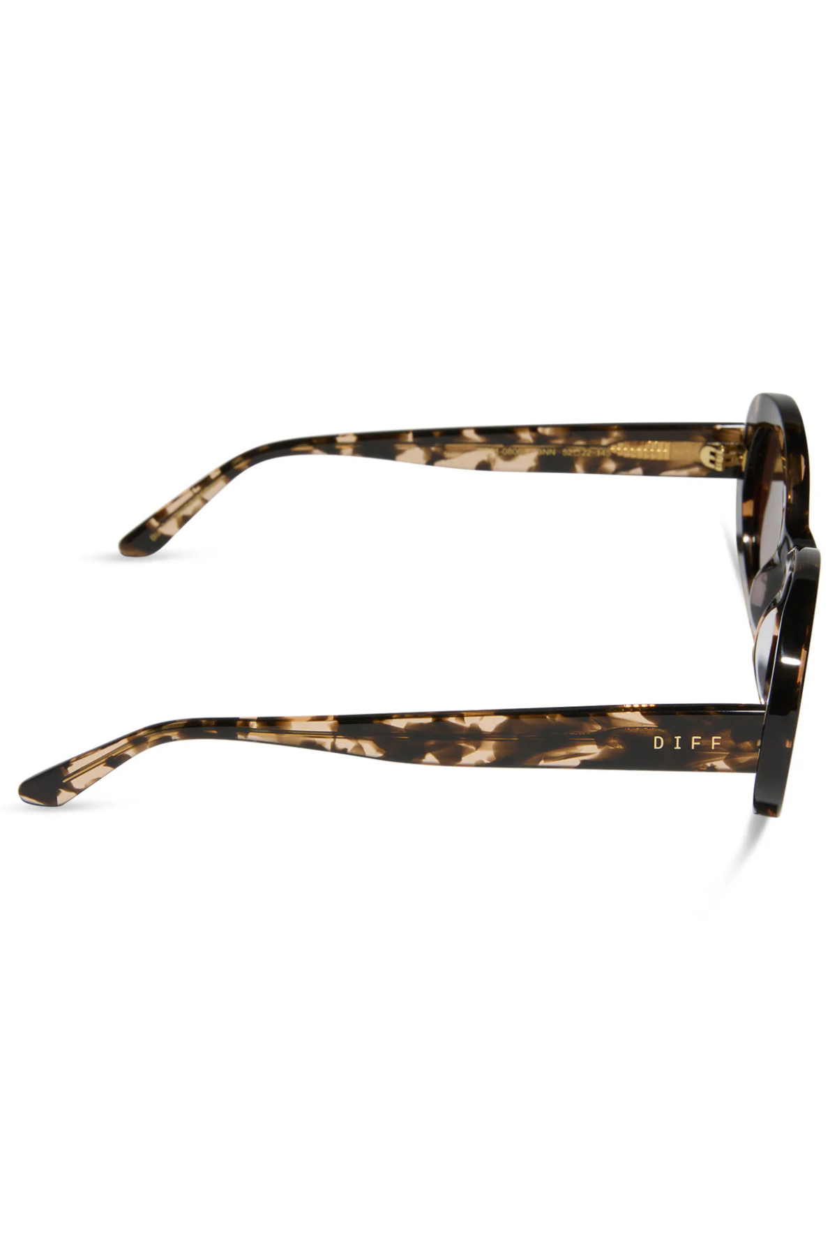 Lainey Oval Sunglasses in Espresso Tortoise Brown | Diff Eyewear Diff Eyewear