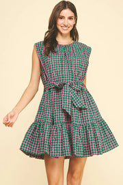 Pia Polka Dot Tiered Mini Dres Pinch