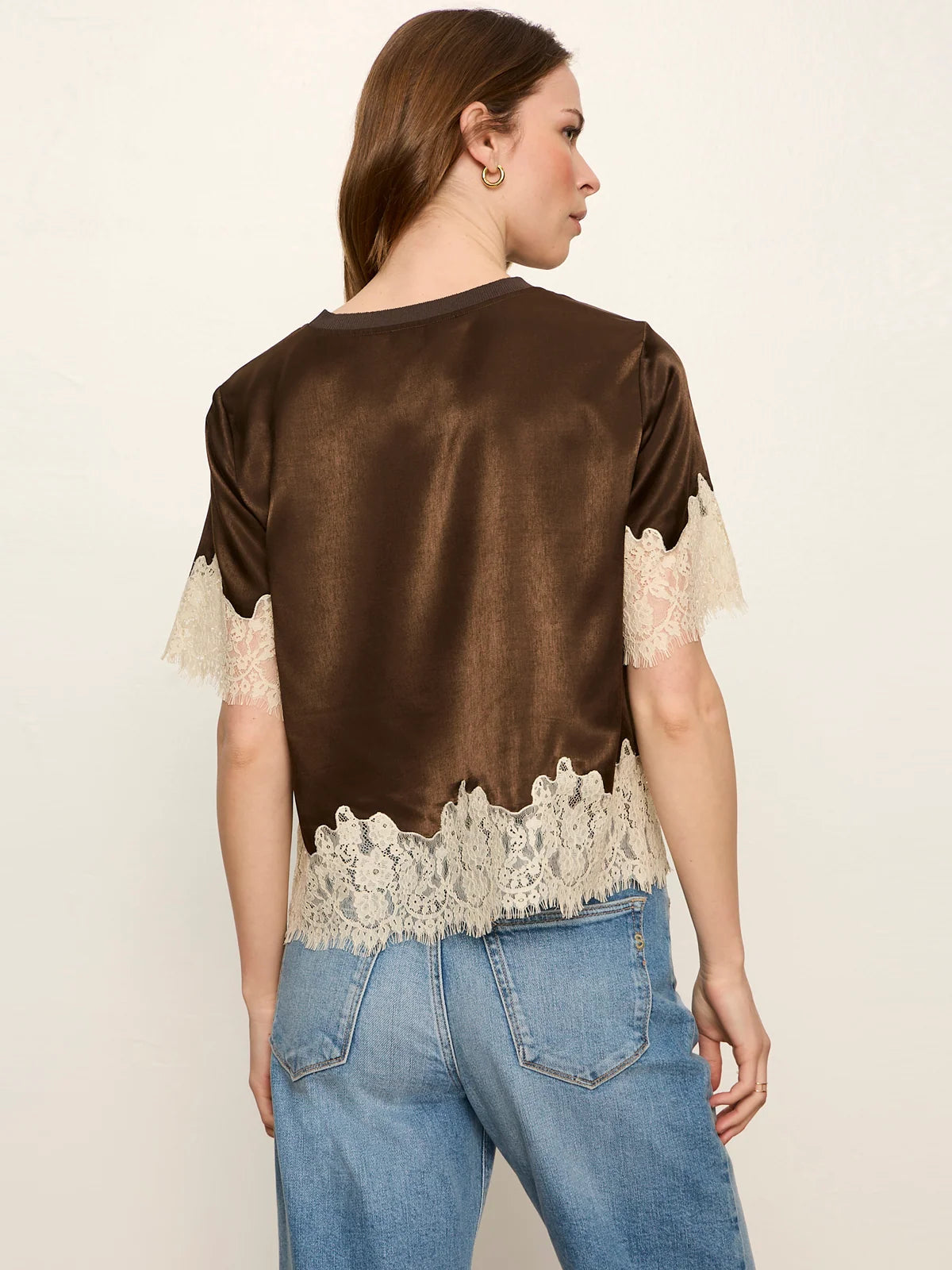 One of a Kind Satin Lace Top Sanctuary
