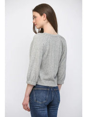 Cashmere Blend Ribbed Cuff Raglan Sleeve Sweater Fate