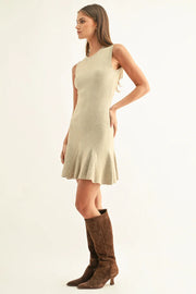 Gabrielle Flared Sleeveless Knit Mini Dress Adelyn Rae