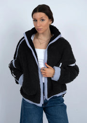 Jill Contrast Trim Half-Zip Pullover RD Style