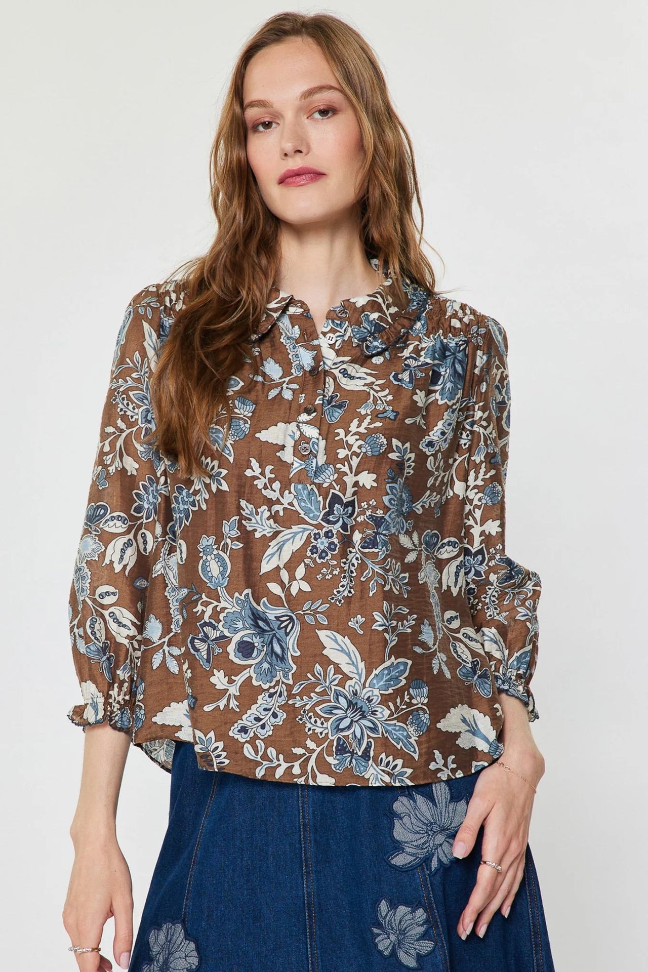 Kristelle Floral Paisley Print Blouse Current Air