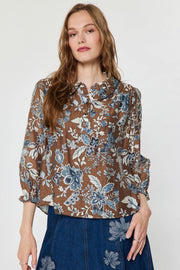 Kristelle Floral Paisley Print Blouse Current Air