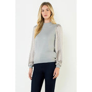 Silk Floral Flowy Sleeve Top THML